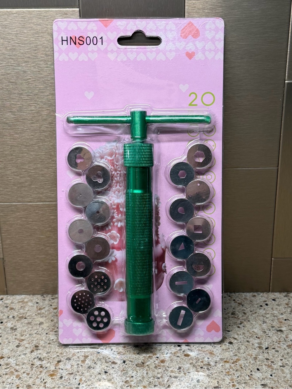 Sugar Paste Extruder Tool 20 Discs Fondant Cake Decorating Sugarcraft Green